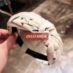 Diadema de tela con nudo cruzado, Diademas de nudo cruzado con estampado de lunas y flores